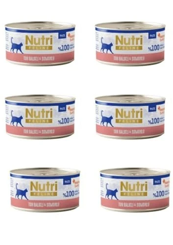 Nutri Feline Tahılsız Ton Balıklı ve Somonlu Pate Kedi Konservesi 70 Gr x 6 Adet - Doğal Ezme Yaş Mama ürün görseli 1