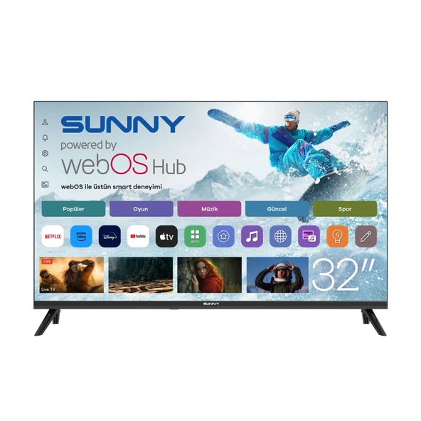 Sunny SN32HMLN HD 32'' 82 Ekran Uydu Alıcılı webOS Smart LED TV ürün görseli 1
