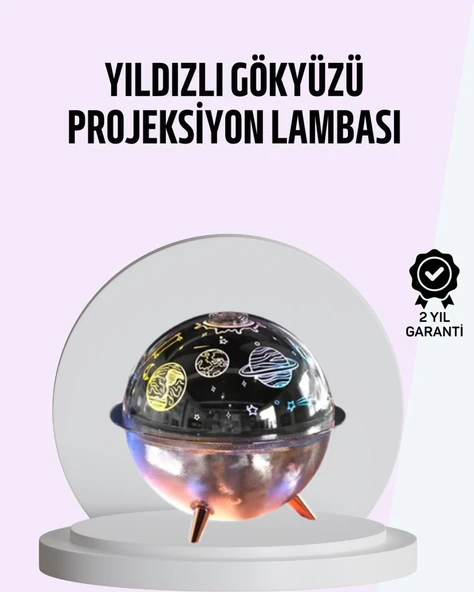 USB Şarjlı Uzay Temalı Işık Projektörü Hava Nemlendirici ürün görseli 1