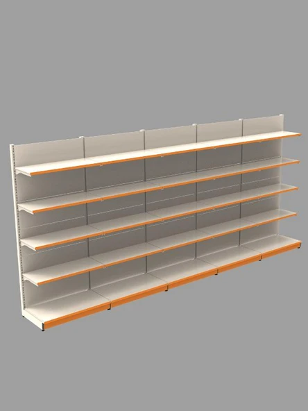 Ekonomik 5'li Market Rafı Duvar Ünitesi - 40x90x220 cm 40A/30*4 ürün görseli 1