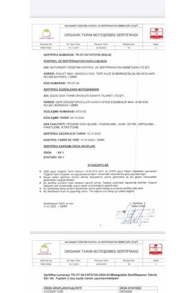 Edos Organik Buğday 500 G - Resim 4