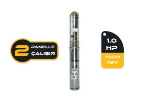 Mexxsun - İnges 2 adet güneş paneliyle çalışan SOLAR DC POMPA 1 HP 750 Watt 72 Volt ürün görseli 1