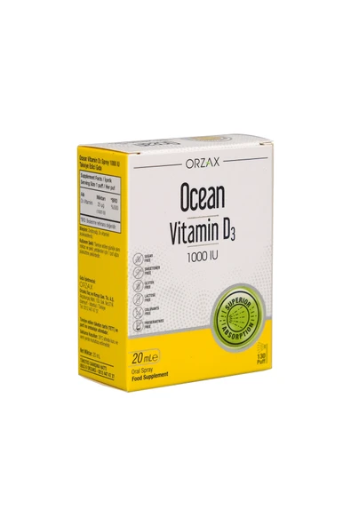 Orzax Ocean Vıtamın D 1000 Iu Sprey ürün görseli 1