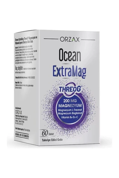 Orzax Ocean Extramag Threog 200 Mg 60 Tablet ürün görseli 1