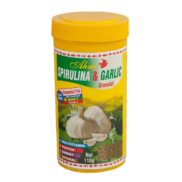 Ahm Spirulina Garlic Garanulat Balık Yemi 250 ml ürün görseli 1