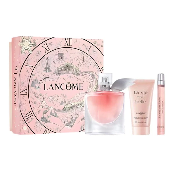 Lancome La Vie Est Belle EDP 50 ml + Body Lotion 50 ml + EDP 10 ml Kadın Parfüm Seti ürün görseli 1