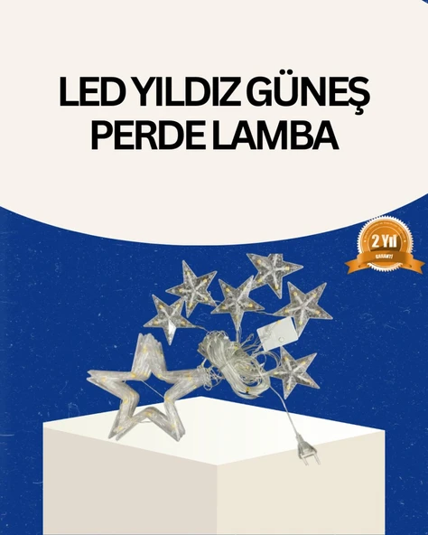 İç Mekan Uyumlu Yıldız Peri Led Perde 3x3 Metre ürün görseli 1