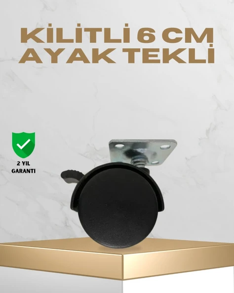 Sehpa ve Masa İçin 6 cm Kilitli Ayak ürün görseli 1