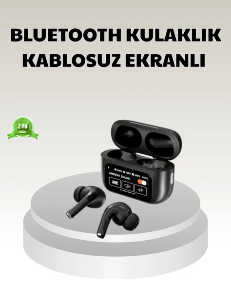 Bluetooth 5.3 ANC Kablosuz Kulaklık – Dokunmatik Kontrol, Dijital Ekran ve Uzun Pil Ömrü ürün görseli 1