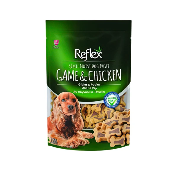 Reflex Semi-Moist Av Hayvanlı Tavuklu Köpek Ödülü 150 Gr ürün görseli 1