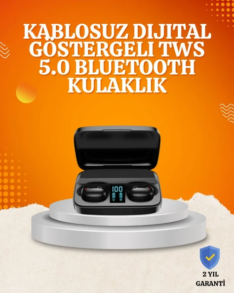 1800 mAh Güçlü Şarj Kutusu ile Bluetooth Kulaklık Seti ürün görseli 1
