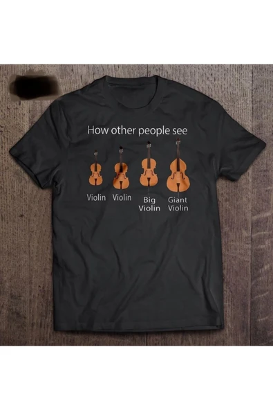 Keman Çello Unisex Tshirt ürün görseli 1