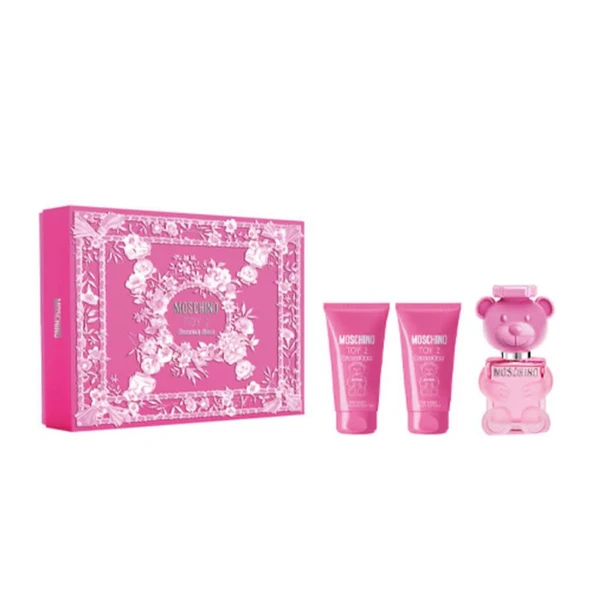 Moschino Toy 2 Bubble Gum EDT 50 ml+50 ml Shower Gel+50 ml Body Lotion Kadın Parfüm Seti ürün görseli 1