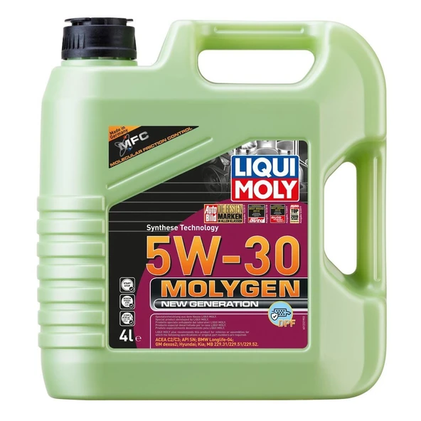 Liqui Moly MOLYGEN 5w30 Yeni Nesil Motor Yağı (DPF) 4 Lt. 21225 ürün görseli 1