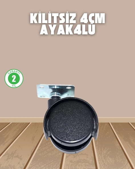 Sehpa ve Ekipmanlar İçin Kilitsiz 4 cm Ayak 4’lü ürün görseli 1