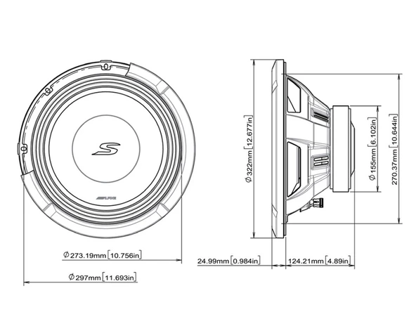 Alpine S Serisi S2-W12D4 - Resim 5