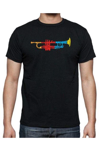 Renkli Trompet Unisex Tshirt ürün görseli 1