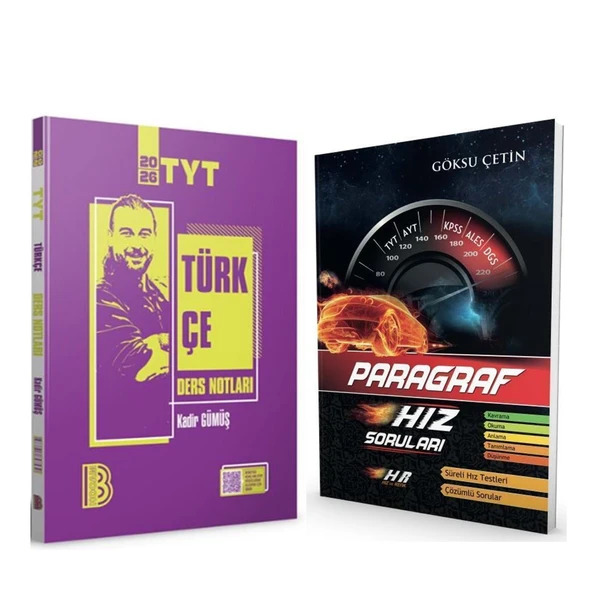 Benim Hocam TYT Türkçe Video Ders Notları ve Hız Renk Paragraf Soru Bankası 2 Kitap Set ürün görseli 1