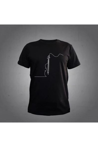 Kemancı Siyah Tshirt Unisex ürün görseli 1