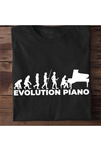 Evolution Piano Unisex Tshirt ürün görseli 1