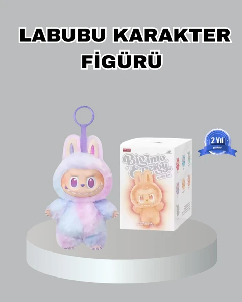 Dekoratif Yumuşak Labubu Peluş Figür – Koleksiyonluk ve Çocuklara Uygun Hediye 20 cm ürün görseli 1