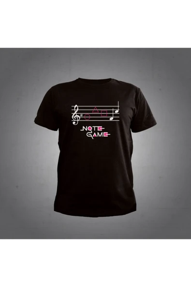 Note Game Siyah Tshirt ürün görseli 1