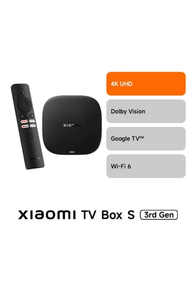Xiaomi Mi Box S 4K Android TV Box 3. Nesil ürün görseli 1