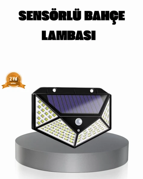 Solar Güçlü 100 LED Bahçe Lambası – Enerji Tasarruflu, Suya Dayanıklı ve Geniş Açılı Işık ürün görseli 1