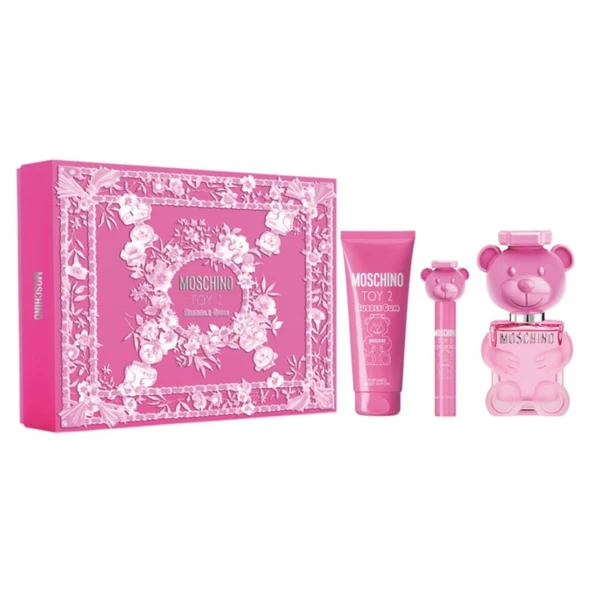 Moschino Toy 2 Bubble EDT 100 ml Natural Spray + EDT 10 ml Travel Spray + 100 ml Body Lotion Kadın Parfüm Seti ürün görseli 1