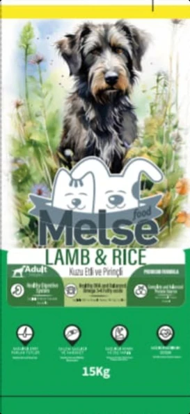 Melse Kuzu Etli ve Pirinçli Yetişkin Köpek Maması 15KG (22 Protein 12 Yağ) ürün görseli 1