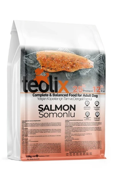 TEOLİX Somonlu Yetişkin Köpek Maması 15 kg ürün görseli 1
