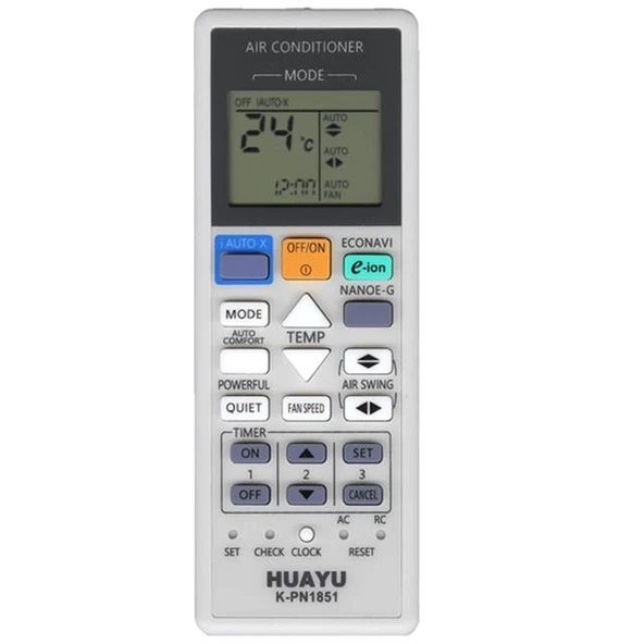 Huayu K-PN1851 Universal AC Panasonic Klima Kumandası ürün görseli 1