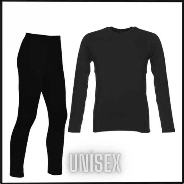 Uyguna-Yakala  Unisex -  Siyah Yetişkin Termal İçlik  - 1001-S ürün görseli 1
