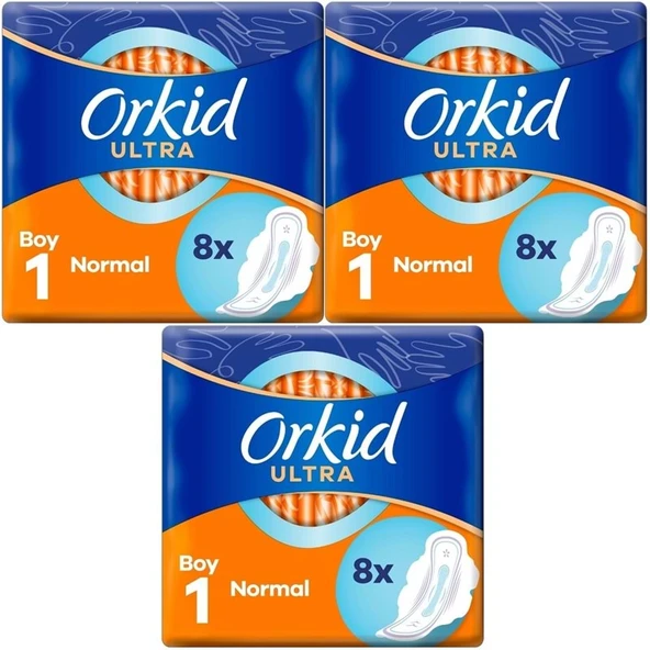 Orkid Hijyenik Ped Ultra Extra Normal 24 Adet Standart Pk (3PK*8) ürün görseli 1