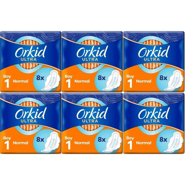Orkid Hijyenik Ped Ultra Extra Normal 48 Adet Standart Pk (6PK*8) ürün görseli 1