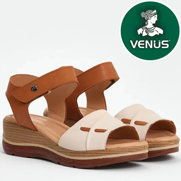 Venüs Vipera Hakiki Deri Comfort Ortopedik Kadın Sandalet ürün görseli 1