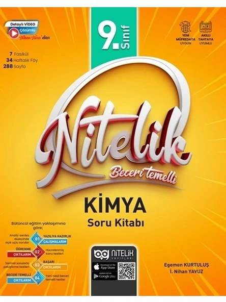 NİTELİK 9.SINIF KİMYA SORU KİTABI BECERİ TEMELLİ *YENİ* ürün görseli 1