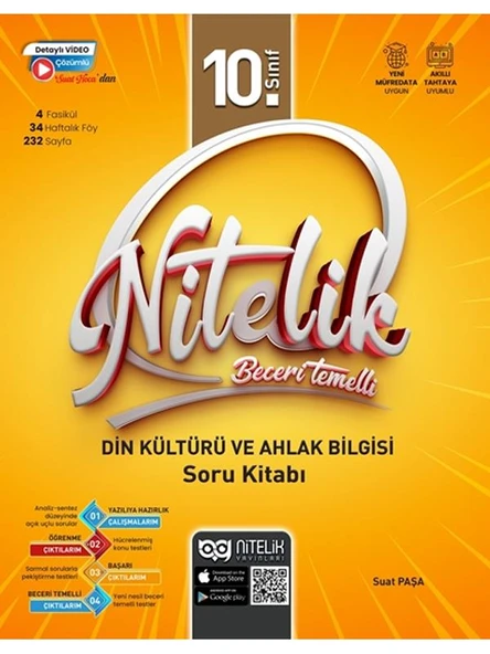 NİTELİK 10.SINIF DİN KÜLTÜRÜ VE AHLAK BİLGİSİ SORU KİTABI BECERİ TEMELLİ *YENİ* ürün görseli 1