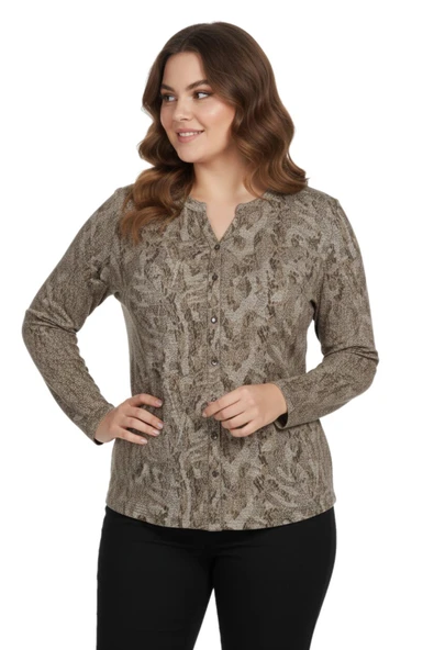 Kadın Yumoş Düğmeli Modelli Bluz BGL-ST05133 ürün görseli 1