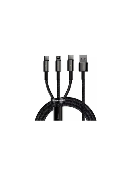 Baseus Tungsten Gold 1.5 m 3in1 Hızlı Şarj Kablosu ürün görseli 1