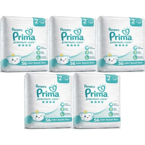 Prima Premium Care Bebek Bezi 2 Beden 4-8 KG Mini 280 Adet Ekstra MeGa Pk ürün görseli 1