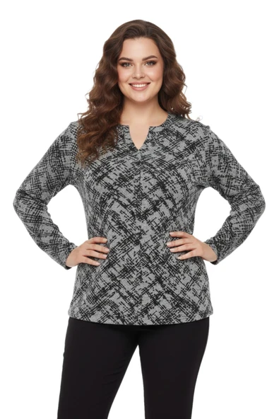 Kadın Yumoş Düğmeli Modelli Bluz BGL-ST05135 ürün görseli 1