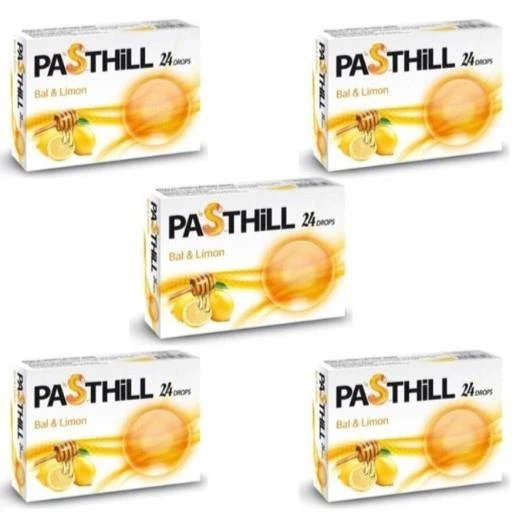 Pasthill Bal Ve Limon 24 Pastil 5'Li PAKET (SKT:08/2028) ürün görseli 1