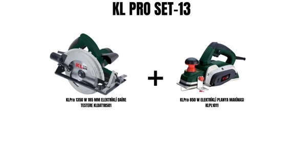 KLPro Set-13 (1350 W 185 MM ELEKTRİKLİ DAİRE TESTERE+850 W PLANYA MAKİNASI ) ürün görseli 1
