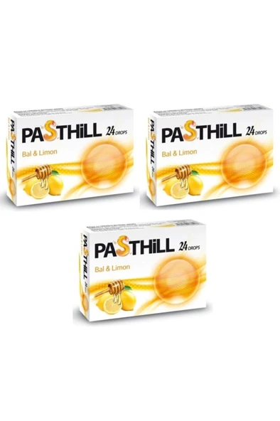 Pasthill Bal Ve Limon 24 Pastil 3'Lü PAKET (SKT:08/2028) ürün görseli 1