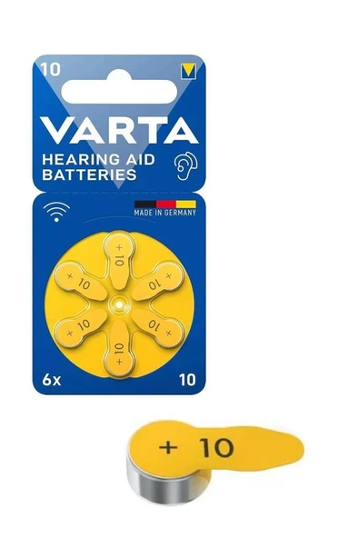 Varta 10 Numara Kulaklık İşitme Cihazı Pili (6'lı Paket) ürün görseli 1