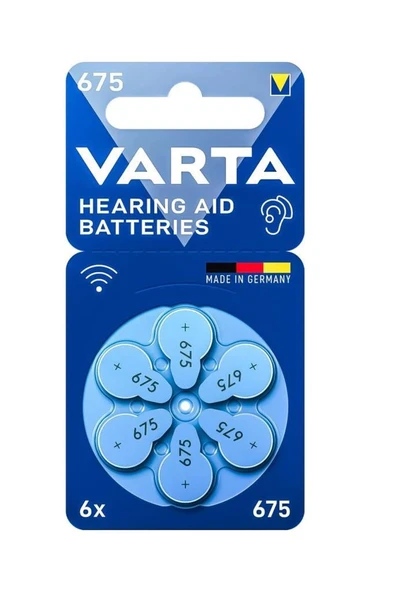 Varta 675 Numara Kulaklık İşitme Cihazı Pili (6'lı Paket) ürün görseli 1