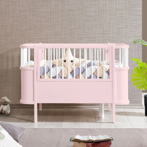 Mdf Beşik, Trend Büyüyen Beşik 90x130  Pembe ürün görseli 1