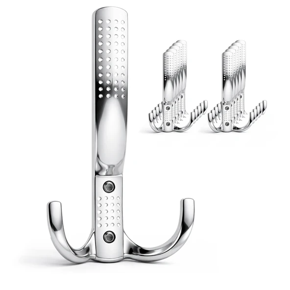 Noktalı Askı 10 ADET Portmanto Vestiyer Duvar Askısı Krom Metal Kahve Banyo Mutfak Dolap Askılığı ürün görseli 1
