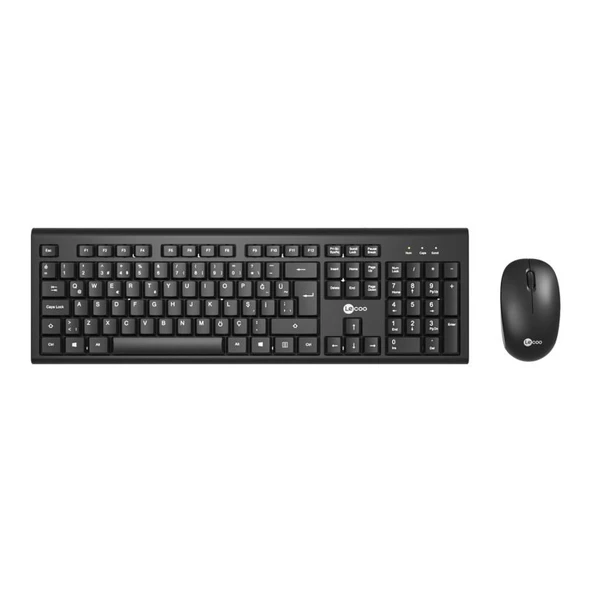 Lenovo Lecoo KW200 Kablosuz Klavye & Mouse Set Q Siyah ürün görseli 1